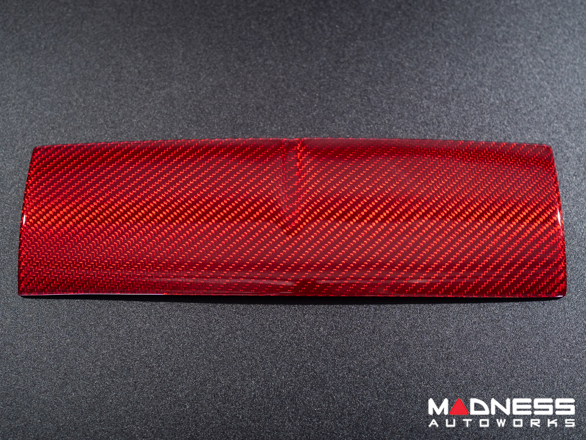 Jaguar F-TYPE Interior Trim - Carbon Fiber - Center Console Cover - Red Candy